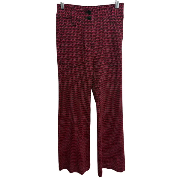Maeve by Anthropologie The Naomi Houndstooth High Rise Wide Leg Pants Women’s 0 - Image 2
