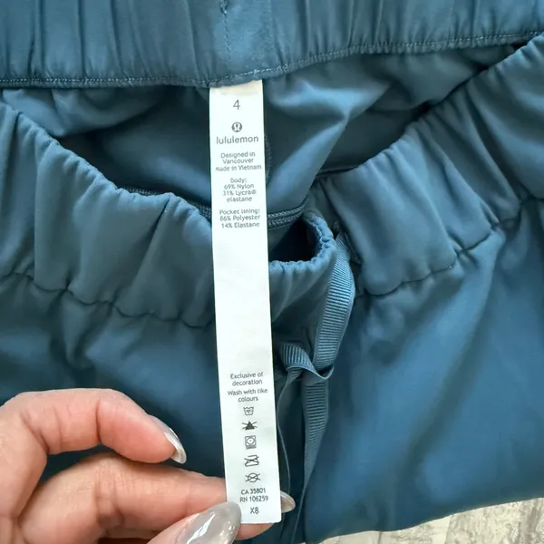 Lululemon On The Fly 7/8 Pant Blue Luxtreme 27" Travel Work Move Trousers Sz 4 - Image 6