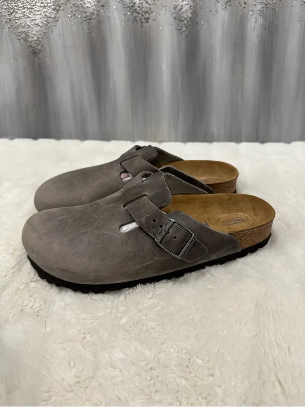 Birkenstock Boston Oiled Leather Clog iron - Image 4