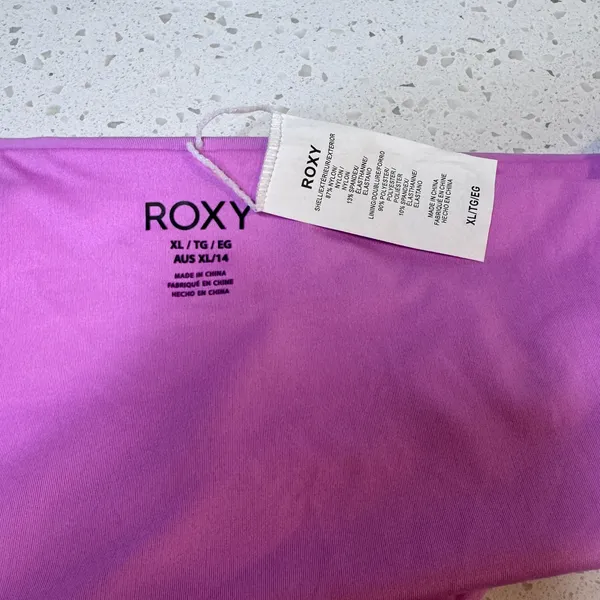 Roxy Womens Purple Low Rise Bikini‎ Bottom Swimsuit Size XL Solid Purple NWT - Image 3