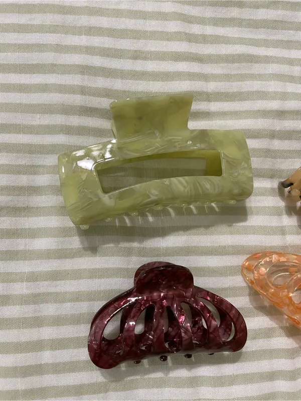 Aerie AE Hair Claw Clips Acrylic Medium and Small Sizes Bundle Variety Pack - Image 2