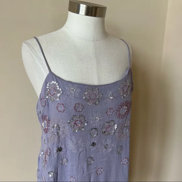 Free People Lavender Embroidered Dress - Image 4