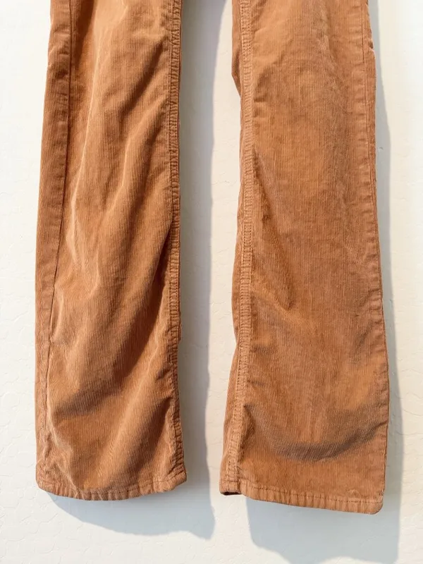 Free People We The Free Pants Size 27 Cognac Brown Corduroy‎ Slim Flare Western Forest Fairy - Image 6