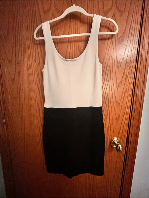 Mango Two-Tone White and Black Tank Mini Dress - Image 5