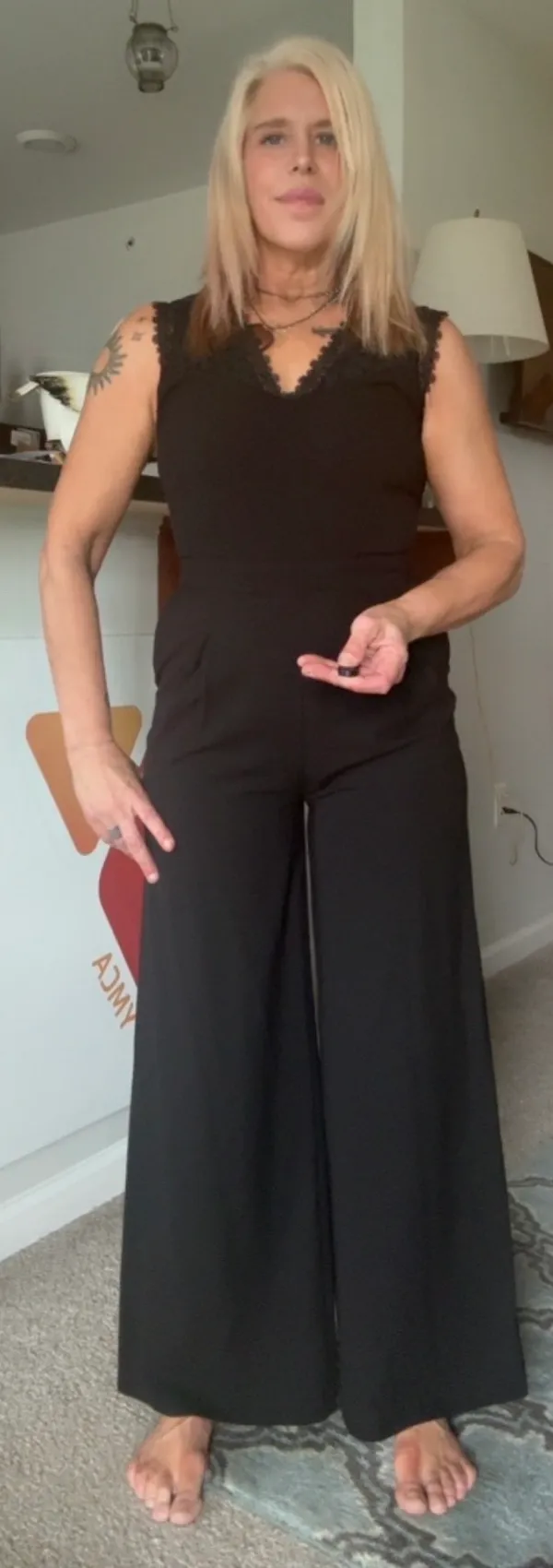 Kensie Elegant Black Lace Jumpsuit - Image 8