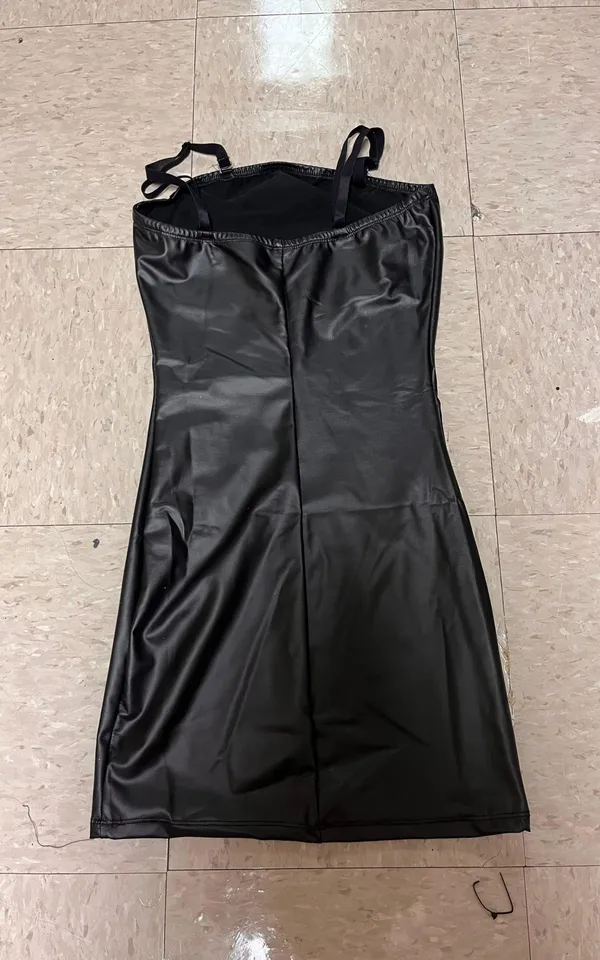 Black Leather Dress Size XS - Image 2
