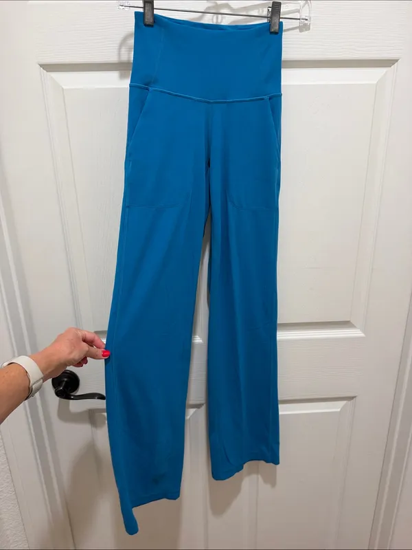 Lululemon Align High-Waist Wide-Leg Hawaiian Blue Soft Yoga 31” Pants Size 0 - Image 3