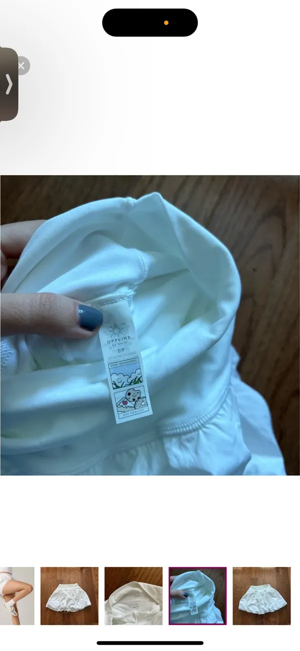 OFFLINE by Aerie Real Me Bubble Skort size small white - Image 3