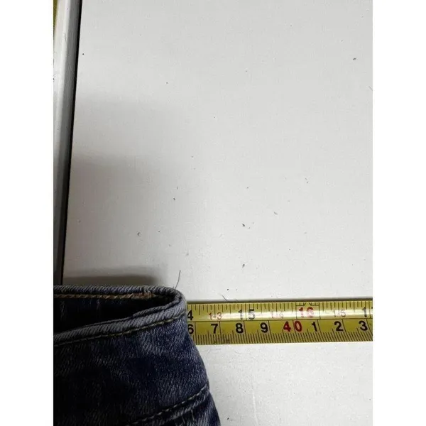 Arizona Jeans Womens Size 5 High Rise Flare Jeans Raw Hem Medium Wash Blue - Image 3