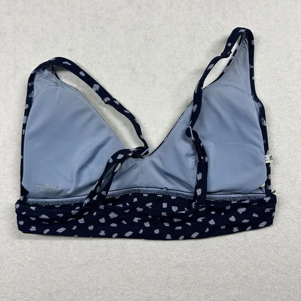 Aerie Navy Blue Printed Triangle Bikini Top Women’s Medium Adjustable Straps - Image 2