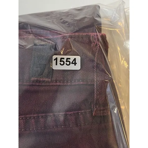 7 For All Mankind High-Waist Ankle Skinny Coated‎ in Merlot Women's Jeans sz 28 - Image 13