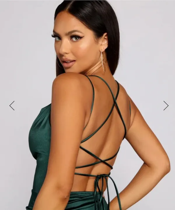 Windsor Emerald Green Homecoming Dress - Image 5