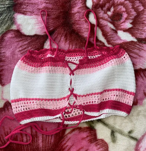 Pink Knit Top Size M - Image 2