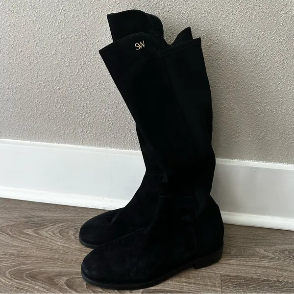 Stuart Weitzman‎ Keelan City Suede Boots 7.5 - Image 9
