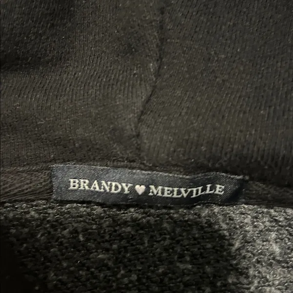 Brandy Melville cropped zipper hoodie - Image 2