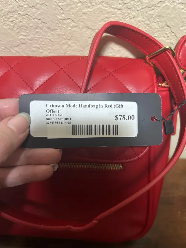 Mode red quilted shoulder bag - Image 5