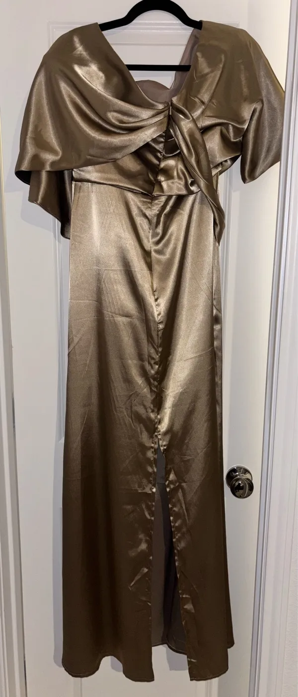 One-Shoulder Wedding Dress By Monvelli Size 12 - Image 6