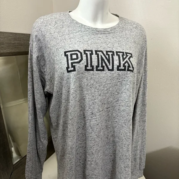 PINK Victoria's Secret Heather Gray Top - Image 13