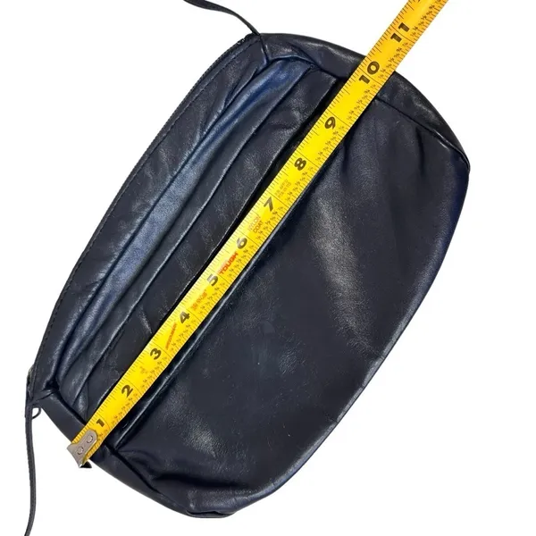 Vintage 70’s Excel Dark Blue Leather Crossbody Bag - Image 11