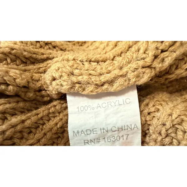Princess Polly Cropped Turtleneck Sweater Camel Tan Ribbed Knit XS/S - Image 7
