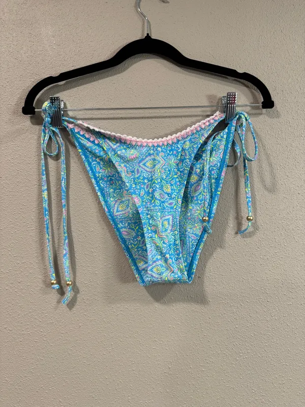 Kulani Kinis Blanket Stitched Embroidery Trim Side Bikini Bottoms Stargaze - Image 2