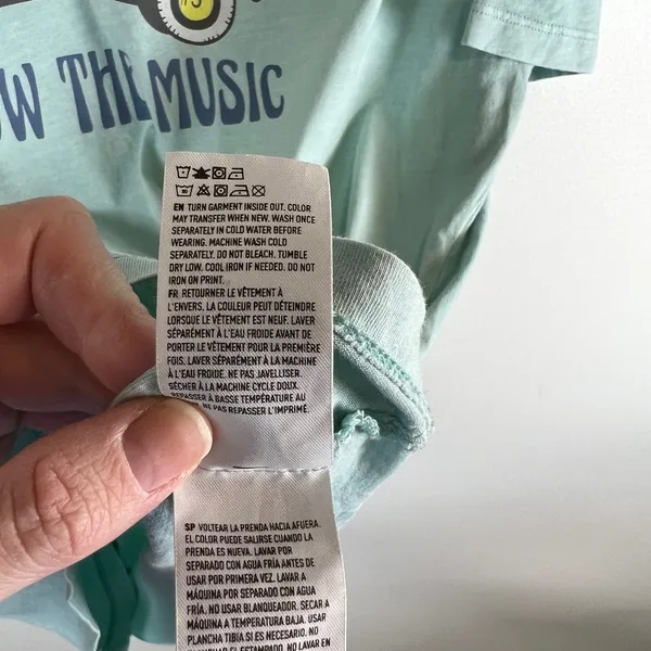 American Eagle Outfitters Shirt Follow The Music Van Surf Board Light Green‎ XS - Image 6