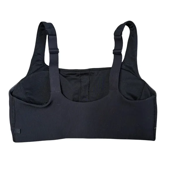Lululemon Black Ribbed Train‎ Tank Top Sports Bra Size 8 - Image 4