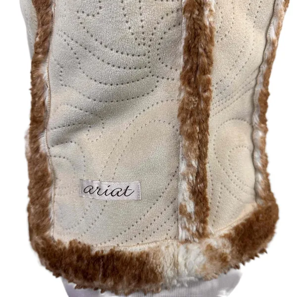 Ariat Brown Quilted Zippered Front Vest Size Medium - Image 4