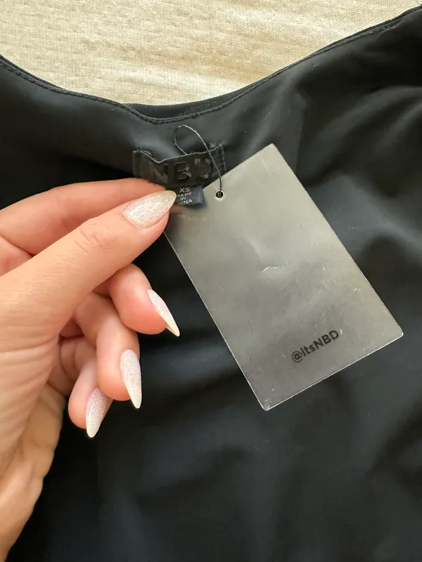 Never Before Done Little Black Dress Longsleeve Mesh Sleeve - Image 4