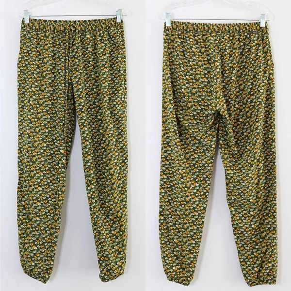 Toad & Co Green Yellow & White Floral Lightweight Travel Jogger Pants Size S - Image 2