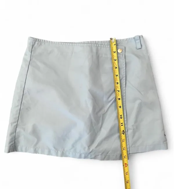 Oval Square Shine Mini Skirt Blue Small - Image 7