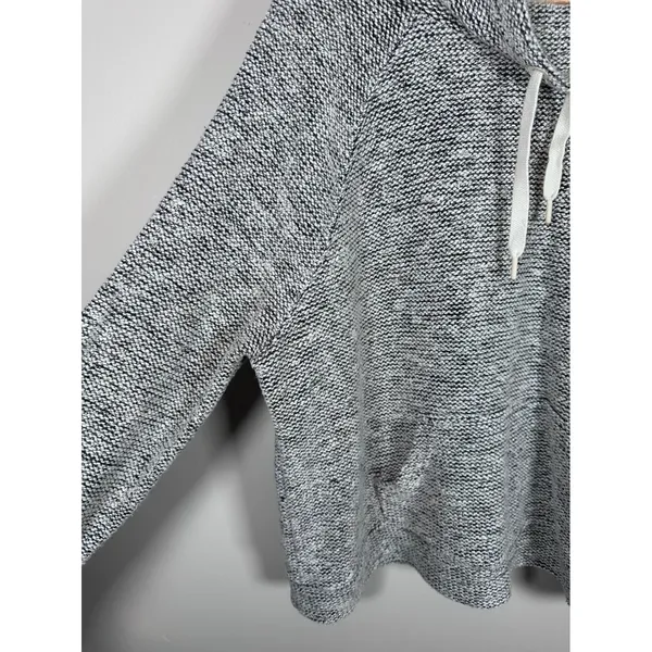 OFFLINE by Aerie Cowl Neck Hoodie Women XL Black White Marled Athleisure - Image 3