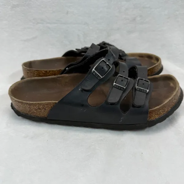 Birkenstock Florida Sandals Triple Strap‎ Buckle Slides Casual Size 38 US 7 - Image 2