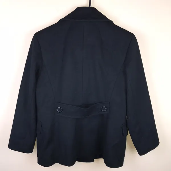 MICHAEL Michael Kors Women’s Black Wool Double-Breasted Pea Coat - Image 6