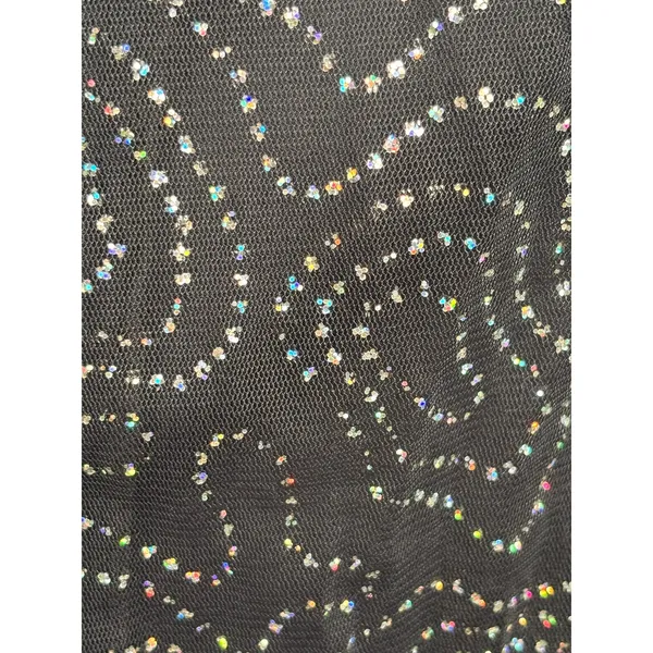 Vintage‎ All That Jazz Black Mesh Rhinestone Maxi Dress Open Back Party Wedding - Image 11