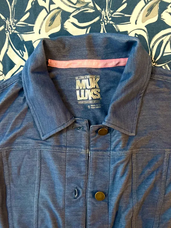 MUK LUKS Lounge Dress & Faux Denim Topper - Image 4