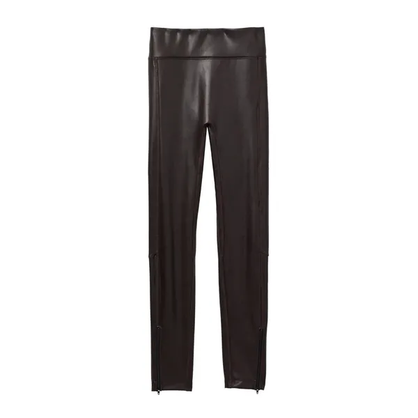 ALC Frank NWT Emile Vegan Leather‎ Legging Carob Brown Size 6 - Image 5