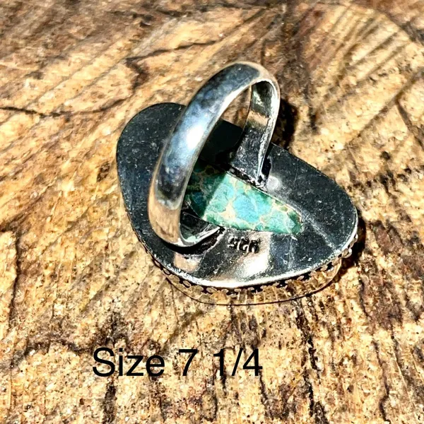 Blue Sea Sediment Jasper Emperor Ring 7 1/4 - Image 4