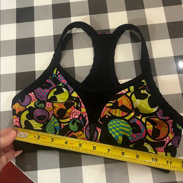 Zumba Women’s Zmoji Mesh Insert Sports Bra Colorful Workout Aerobics Small - Image 10