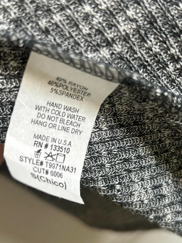 Sweet Claire Charcoal Gray Sleeveless Cowl Tunic size small - Image 4