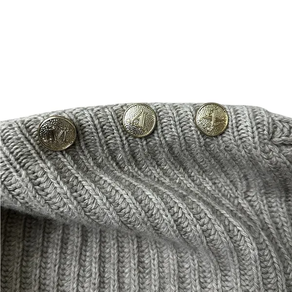 Max Mara Beige Wool Cashmere Ribbed Knit Boat Neck Sweater Quiet Luxury French - Image 6