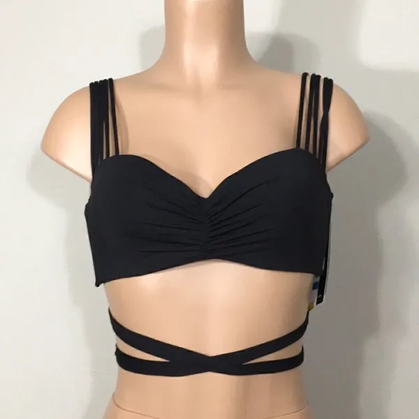 New. COCO REEF adjustable multi-way black Strappy bikini top. 32/34-C - Image 13