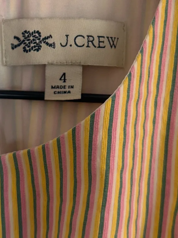 J. crew Belted dress in stretch seersucker - Image 4