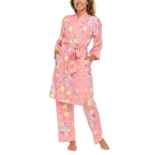 NWT Flora Nikrooz 3-Piece Sleep Set – Pink Floral (Medium)B28 - Image 3