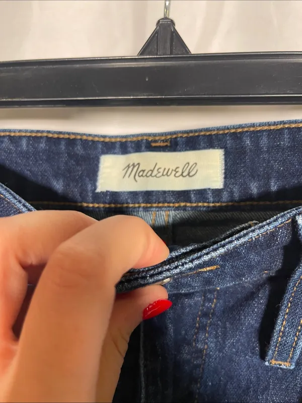 Madewell Womens Curvy High Rise Denim Shorts 31 Dark Wash - Image 3