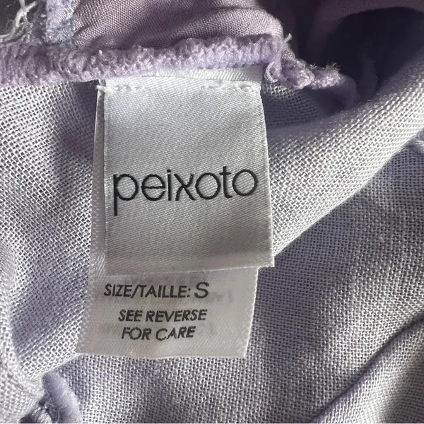 Peixoto Ora Lavender Eyelet Lace Cotton Mini Dress Flutter Sleeve Boho Resort S - Image 8