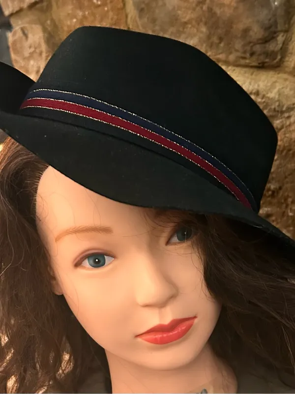 Stacy Adam’s Black Felt Fedora Hat with Decorative Band - Women/Men - Image 3