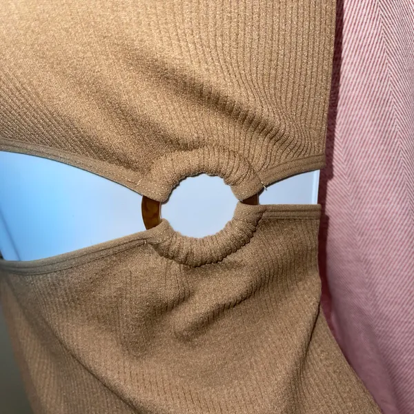 Baddieville NWOT Taupe Mini Dress - Image 6
