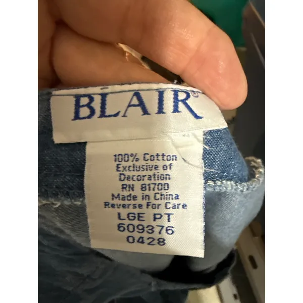 Blair Denim Style Tank Dress Womens Size Large Petite‎ - Image 5