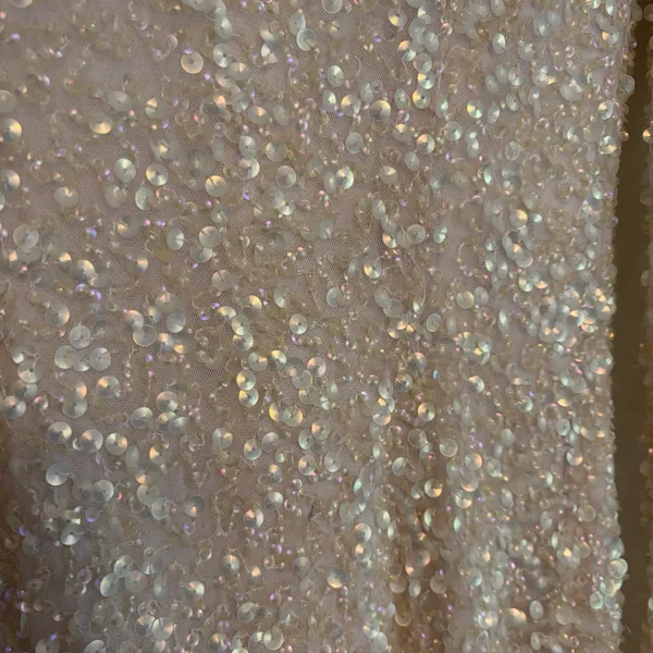 NWT Ashley Lauren Sz 2 Powder‎ Sequin Short Dress V Neck Formal Pageant Prom - Image 6